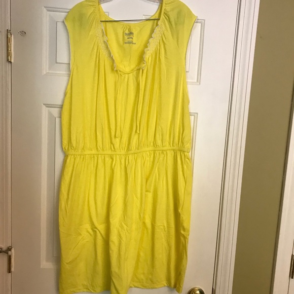 plus size yellow sun dress